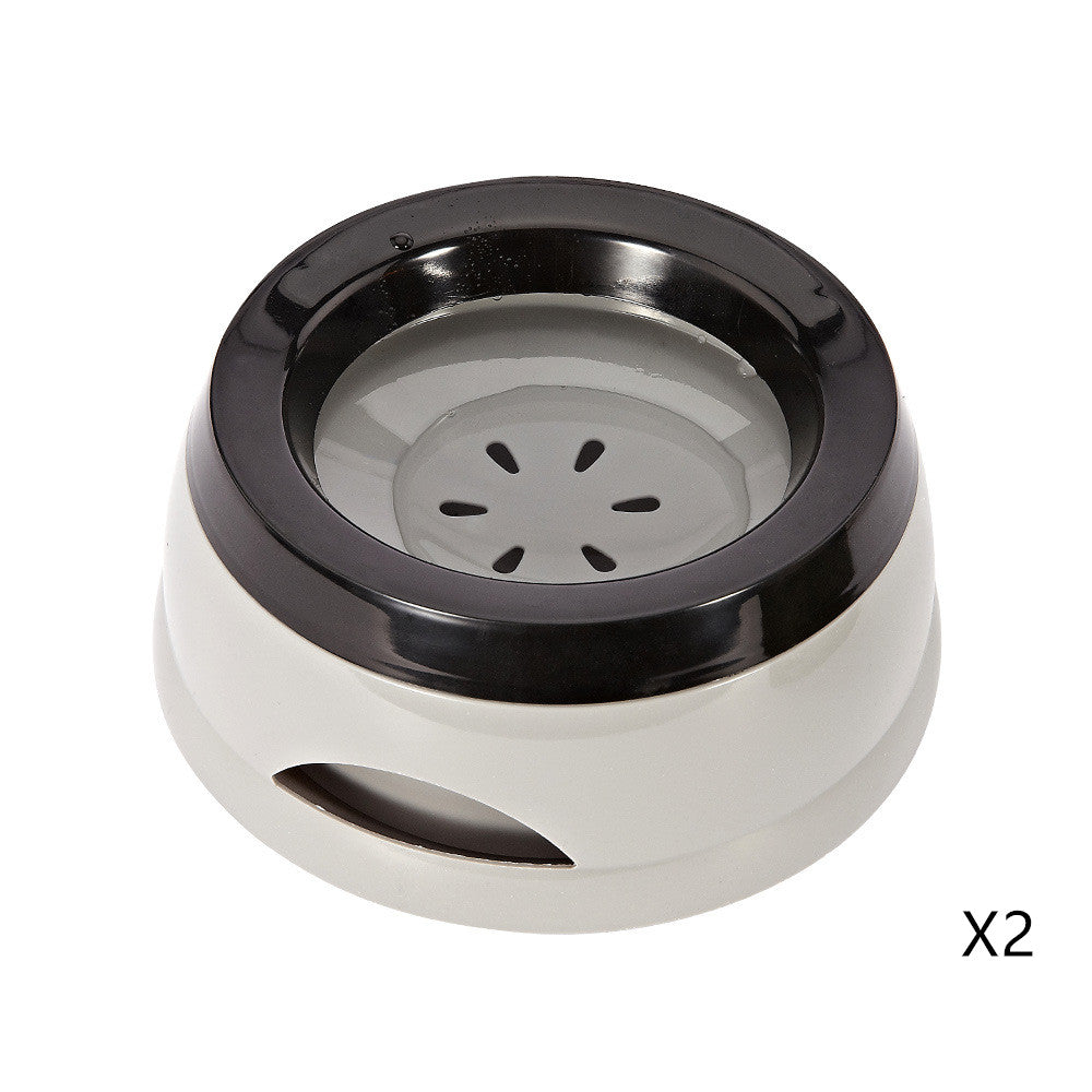 No Spill Dog Water Bowl with Floating Disk - Spill Proof Slow Drinking Dispenser for Messy Drinkers - Zaria pets