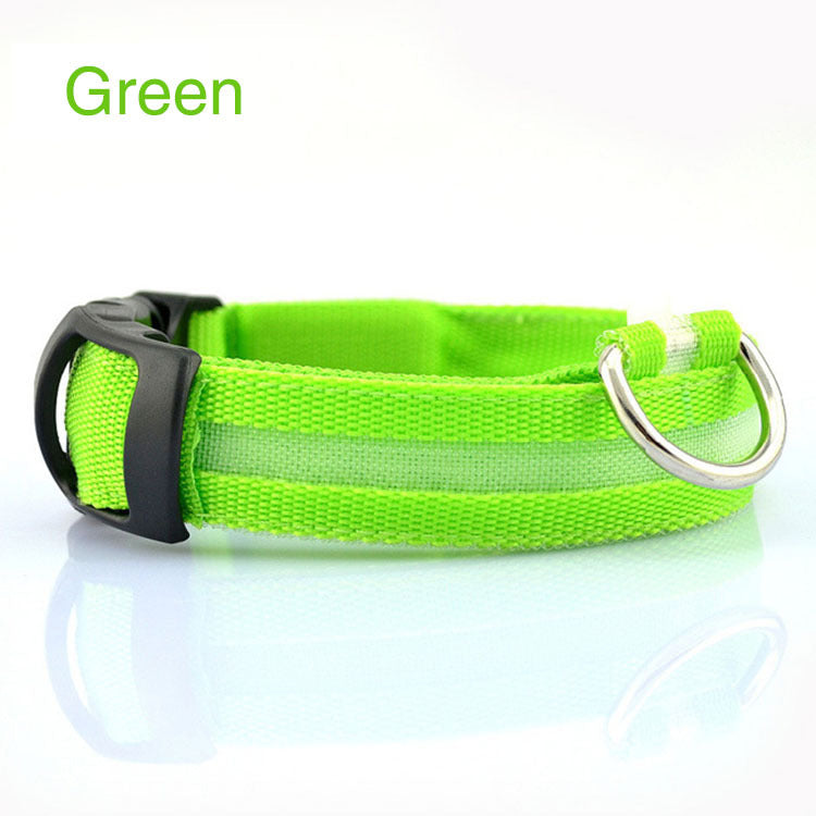 Rechargeable LED Dog Collar - Glow in the Dark Safety Light for Night Walks (Adjustable) - Zaria pets