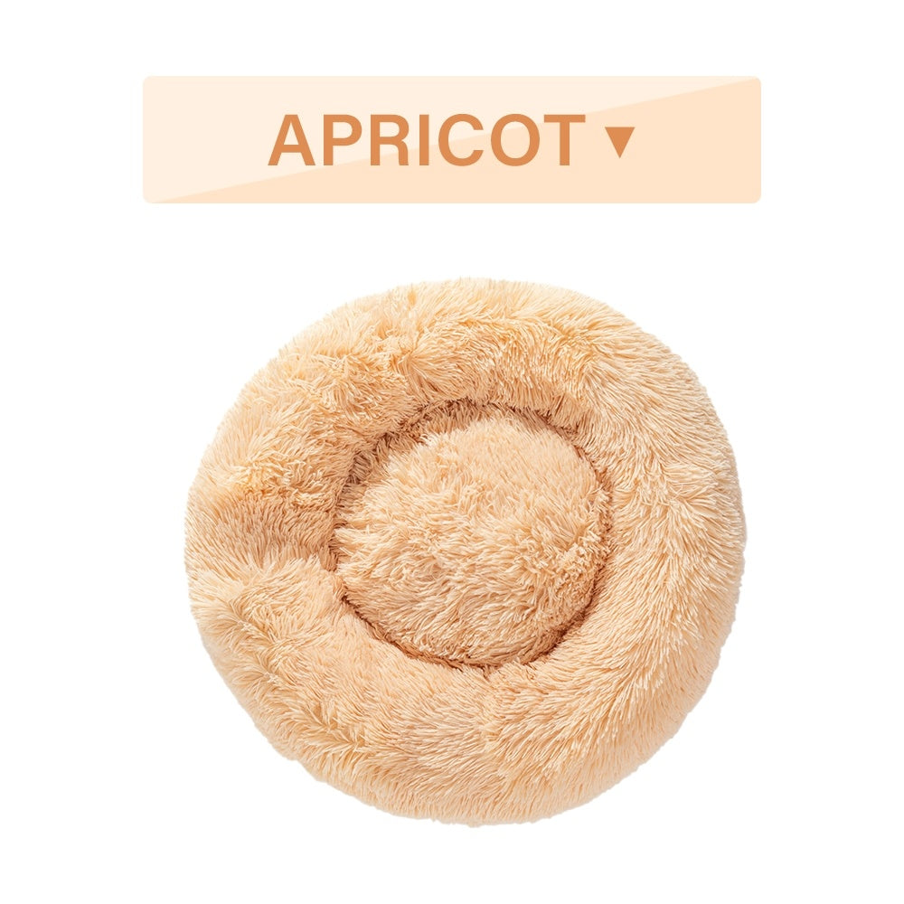 Plush Donut Dog Bed - Round Calming Anti-Anxiety Cuddler for Small/Medium Dogs - Zaria pets